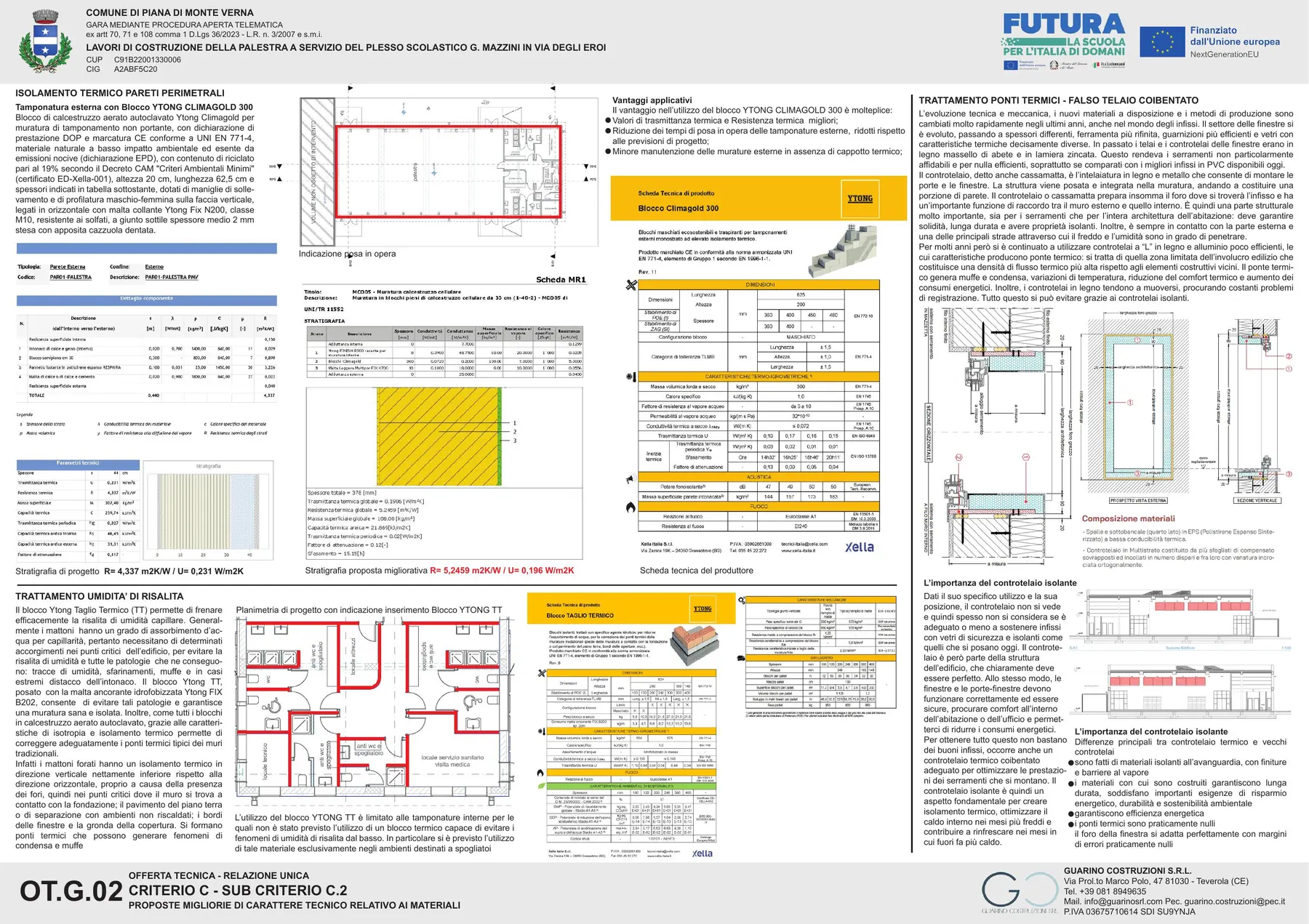Elaborato grafico con analisi tecniche e dettagli costruttivi