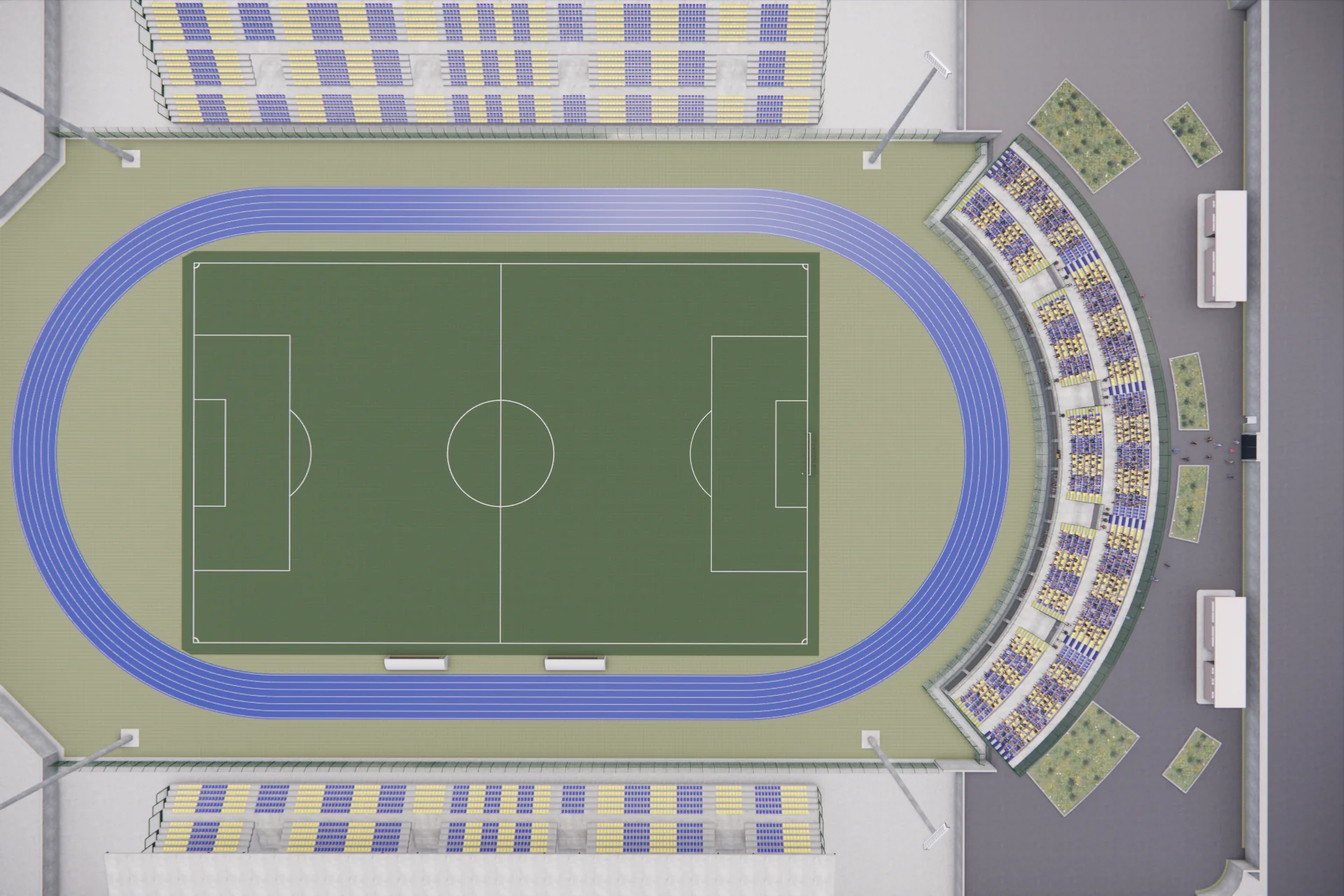 Curva Sud Giugliano · Vista dall’alto dell’impianto