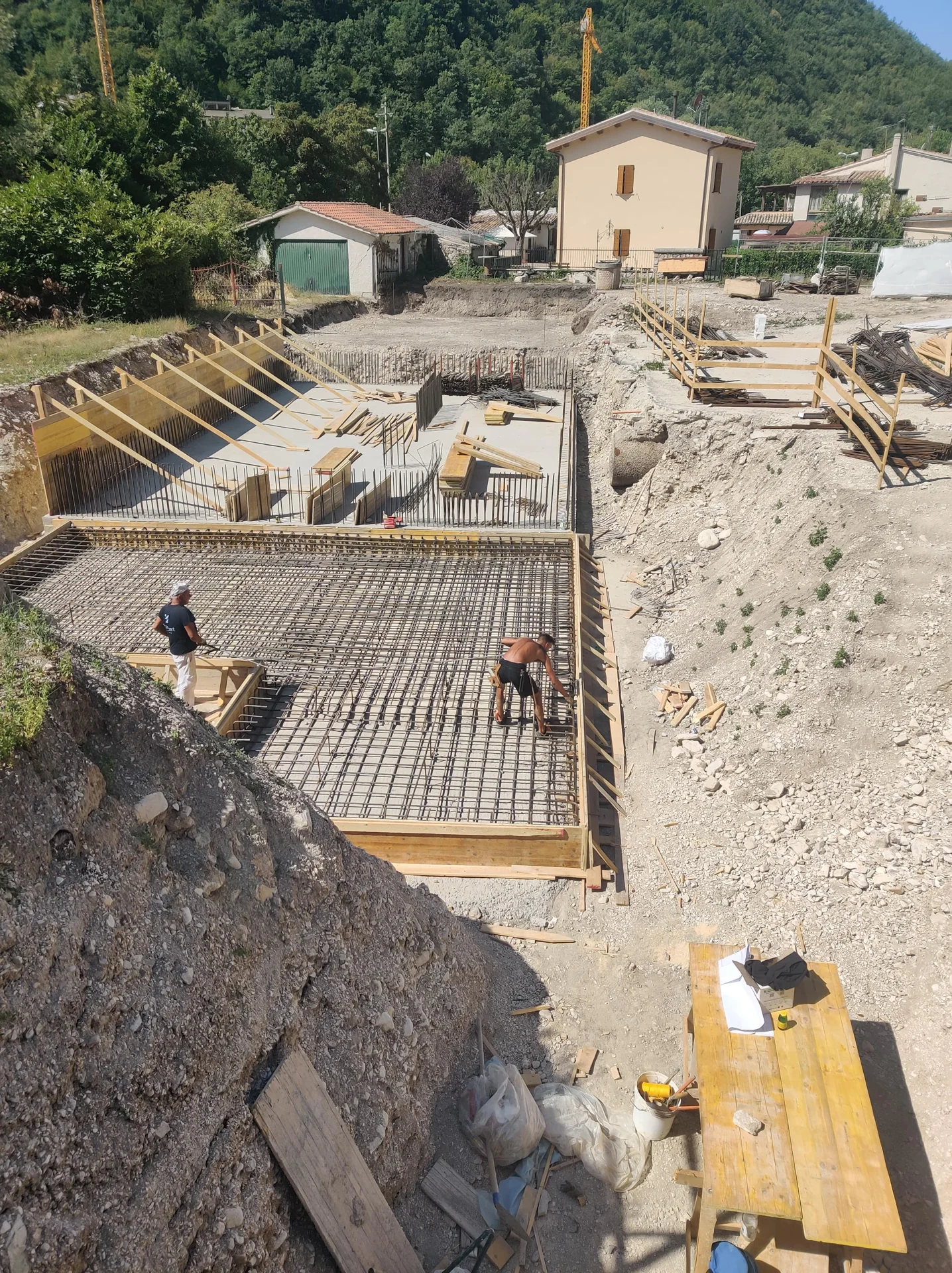 Cantiere di Ussita: strutture e lavorazioni