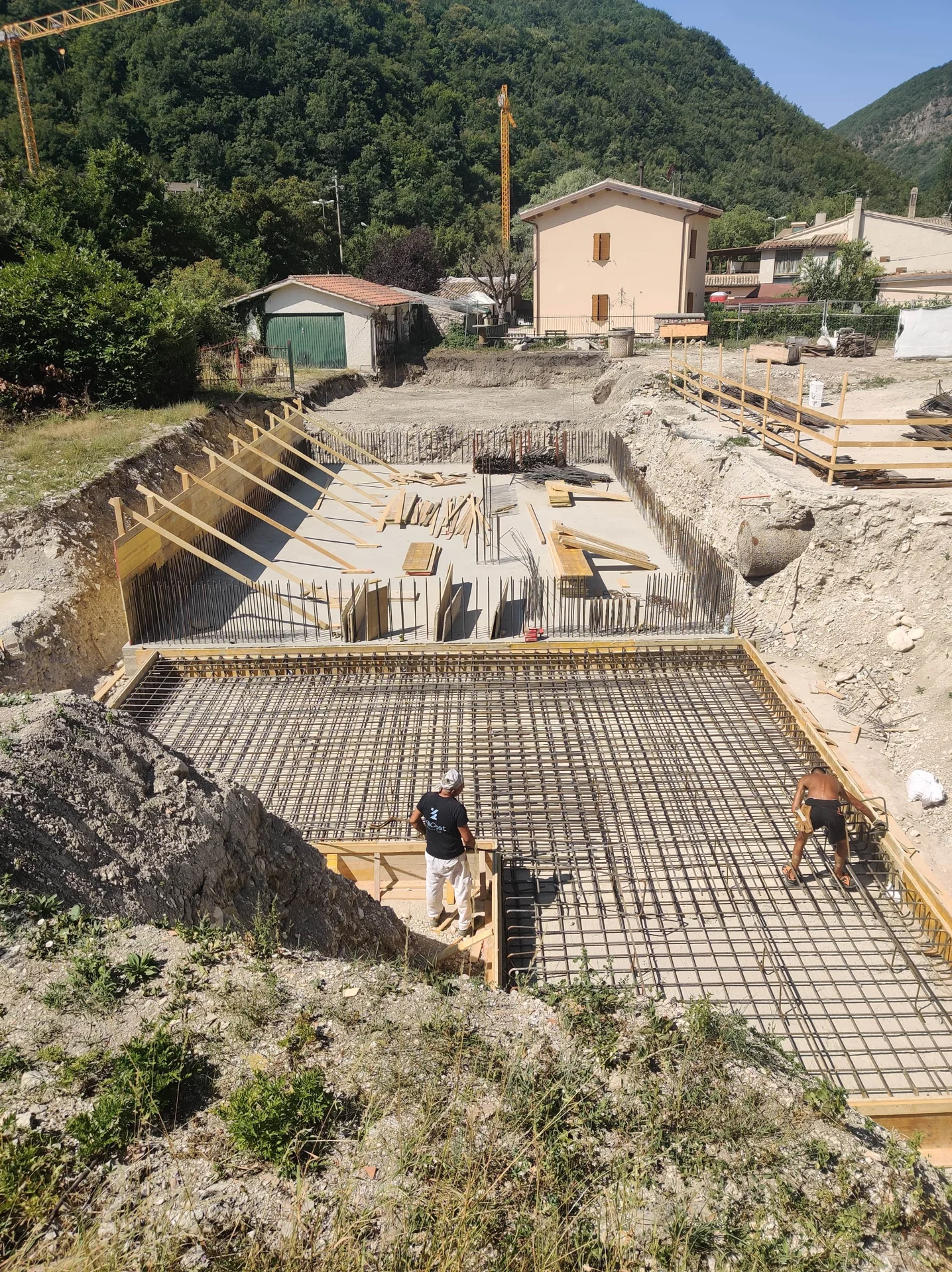 Cantiere di Ussita: strutture e lavorazioni