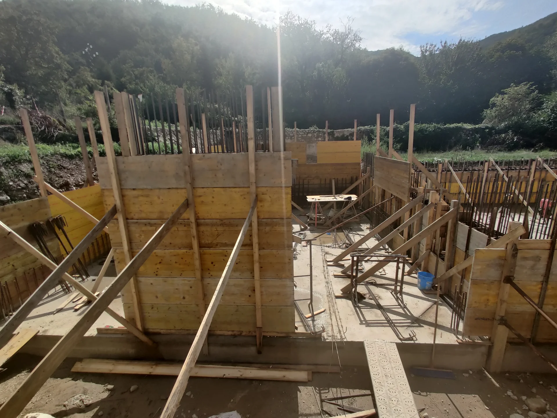 Cantiere di Ussita: strutture e lavorazioni