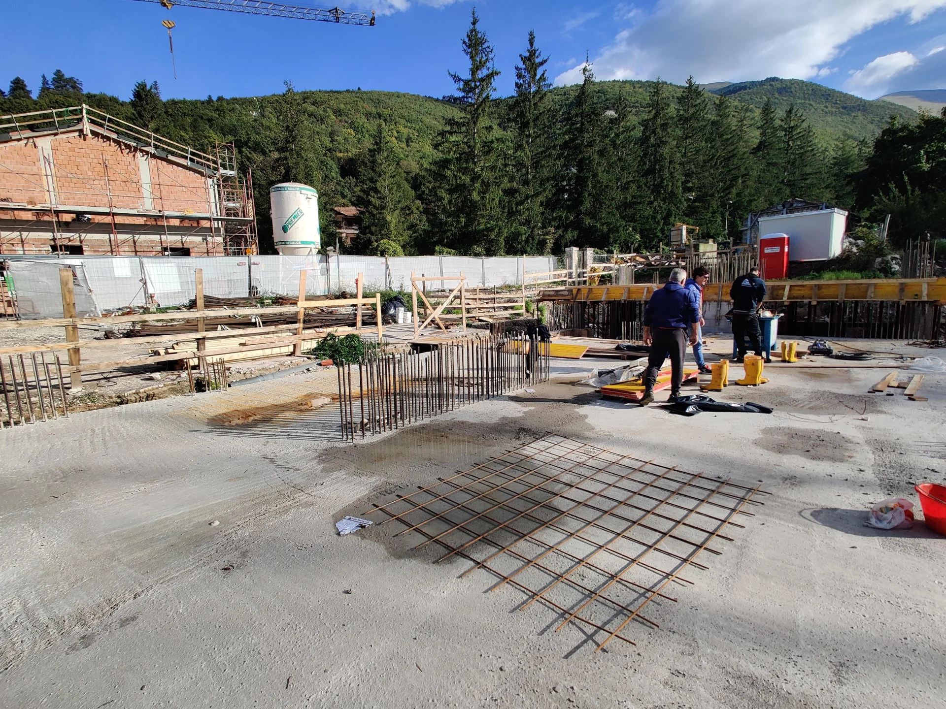 Cantiere di Ussita: strutture e lavorazioni