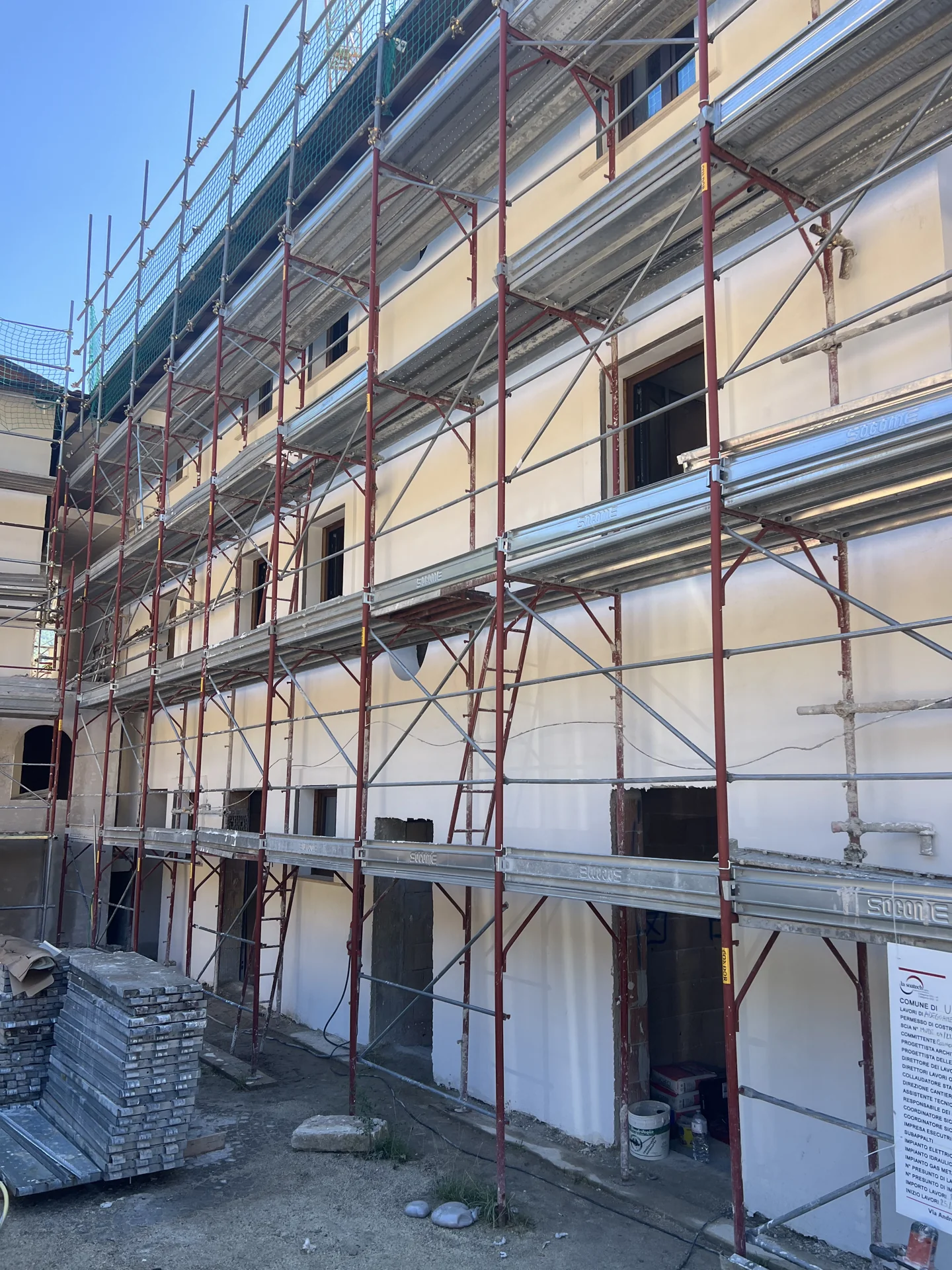 Cantiere di Ussita: strutture e lavorazioni