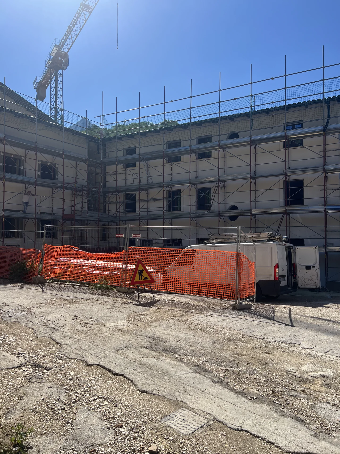 Cantiere di Ussita: strutture e lavorazioni